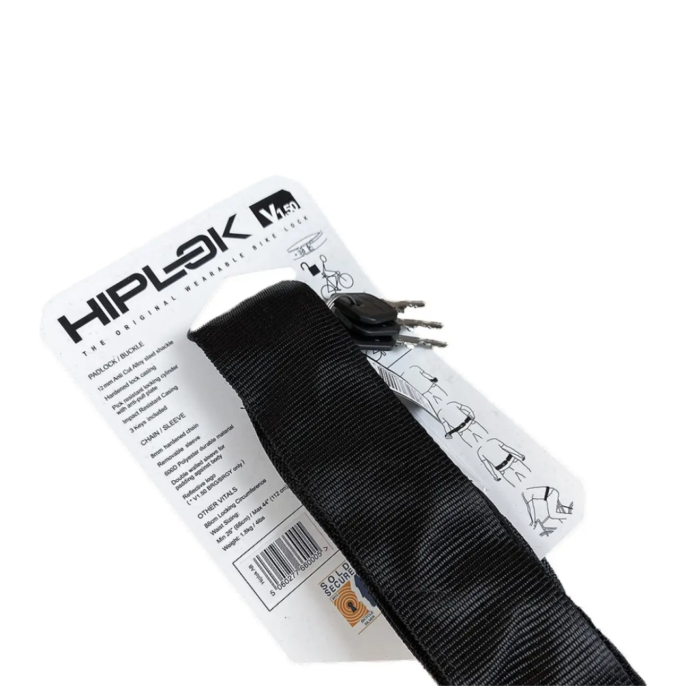 Hiplok Original - All Black - Locks (SKU: V150AB)