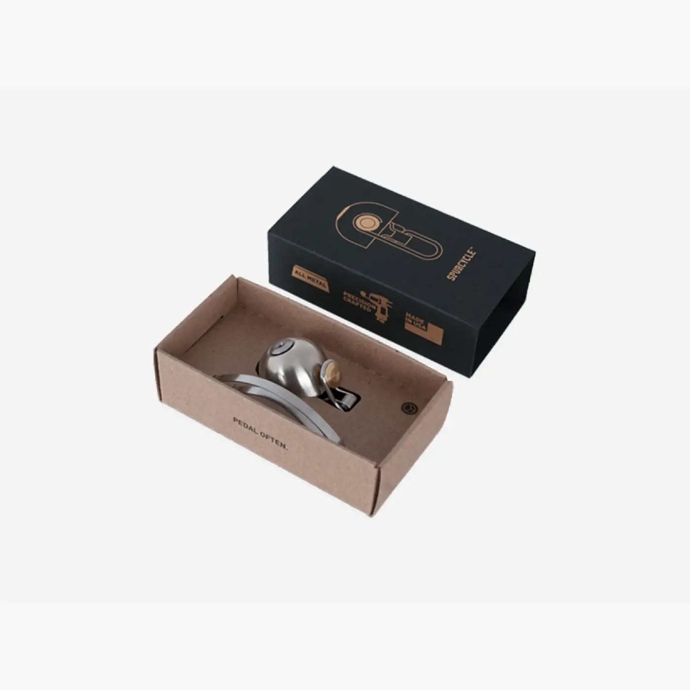 Spurcycle Original Bell - Raw - Lights (SKU: 8714.99.9089 NL)