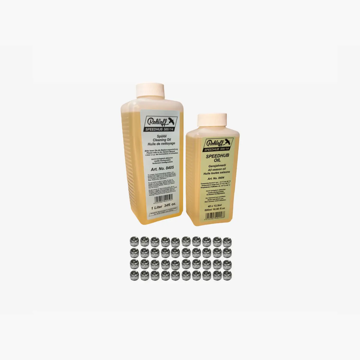Rohloff - Oil of SPEEDHUB 500/14 1 L-Set (All season + Cleaning Oil)+40x8205 (8406S) - Agyváltó alkatrészek (SKU: 8406S)