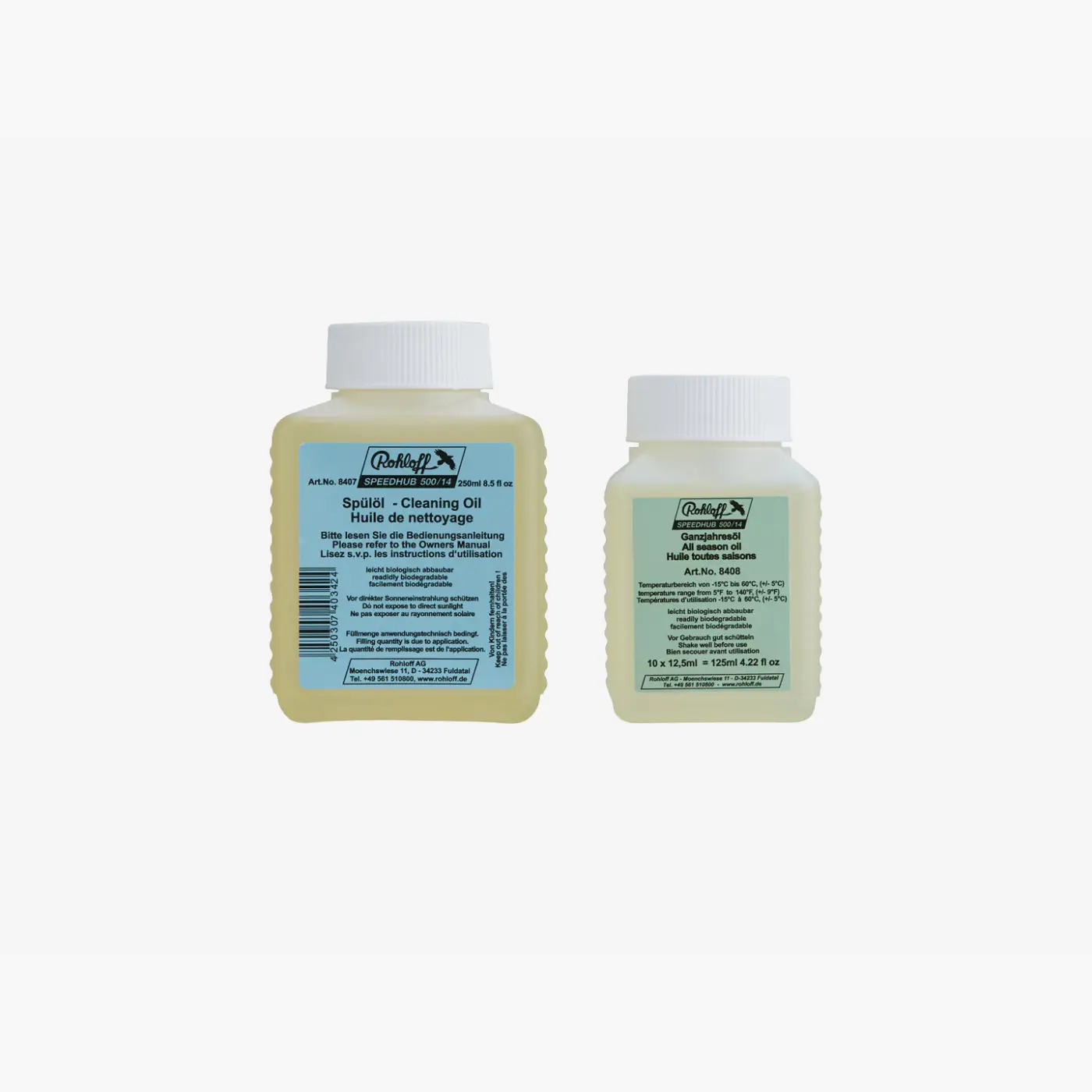 Rohloff - Oil of SPEEDHUB 500/14 250 ml-Set (All season + Cleaning Oil) (8409) - Agyváltó alkatrészek (SKU: 8409)