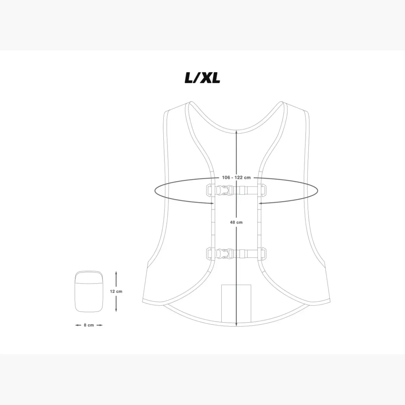 Apidura Packable Synlighedsvest - S/M - Bags (SKU: HVS)