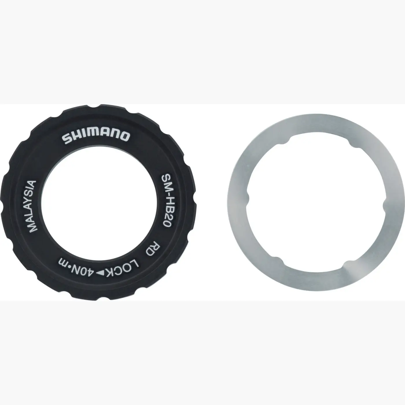 Shimano SM-HB20 Center Lock Rotor Lockring – external splines - Brake system (SKU: ASMHB20) Shimano SM-HB20 Center Lock Rotor Lockring – external splines - Brake system (SKU: ASMHB20)