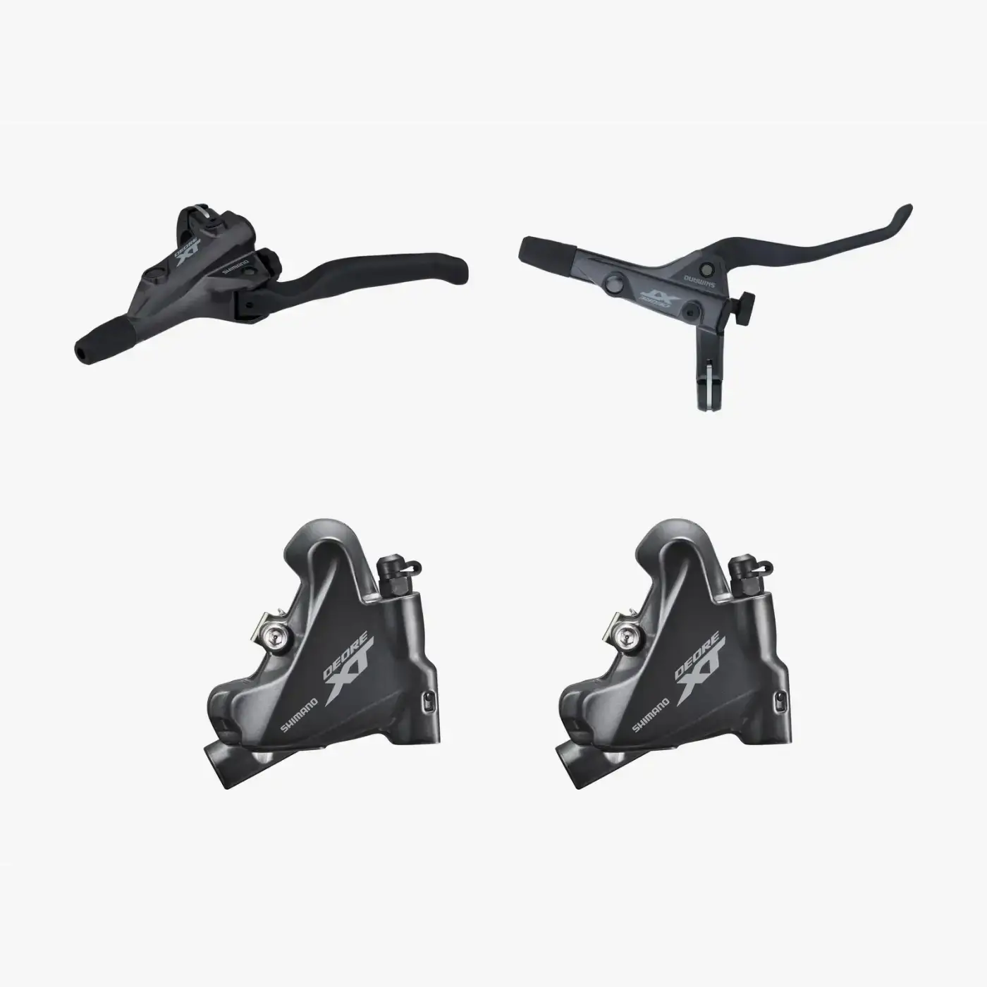 Shimano Deore XT Hydraulic Disc Brake Set – Front + Rear (BL-T8100 + BR-M8110) - Brake system (SKU: BBXTB-K0003)